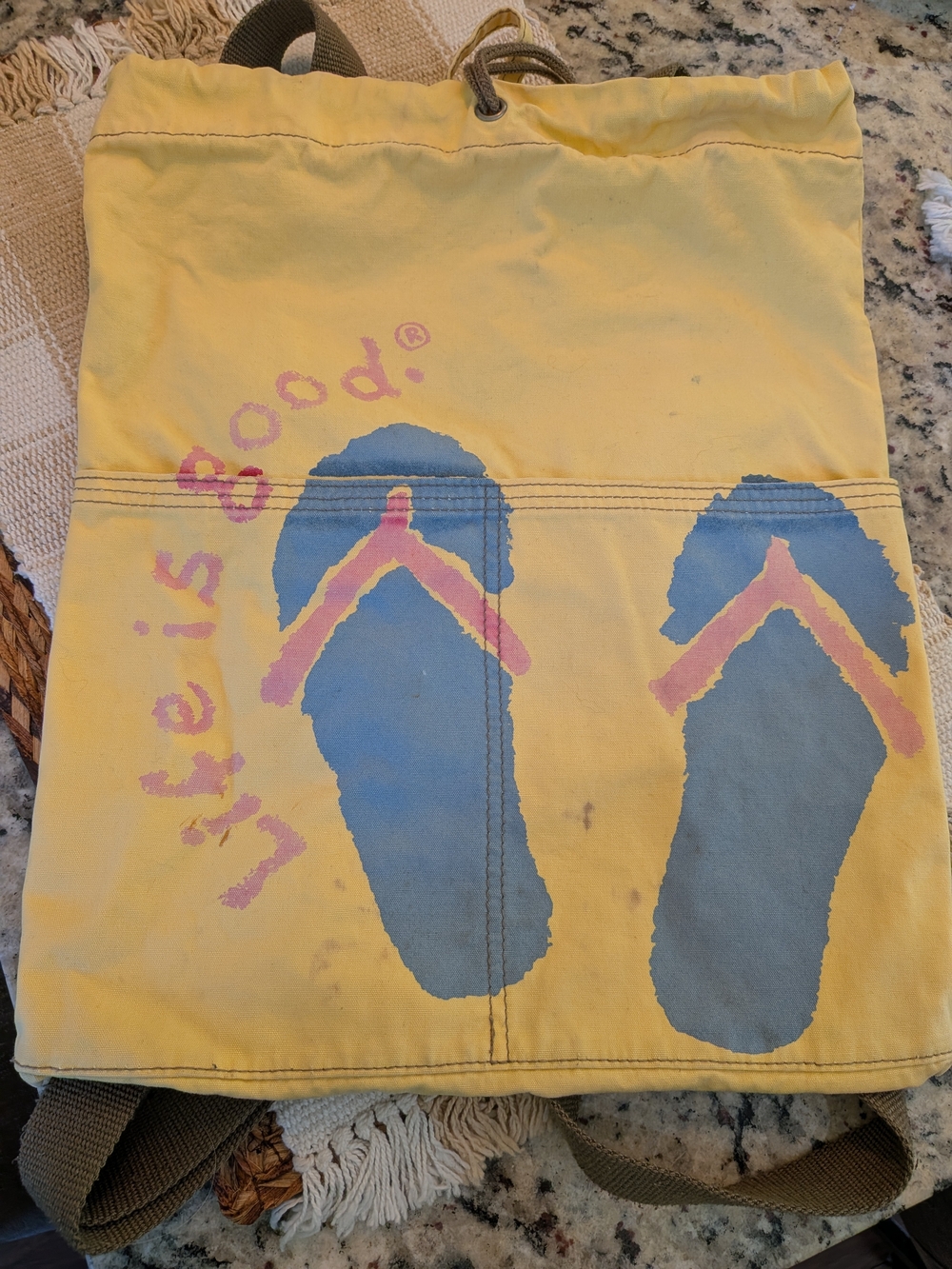 Life Is Good Drawstring Bag
